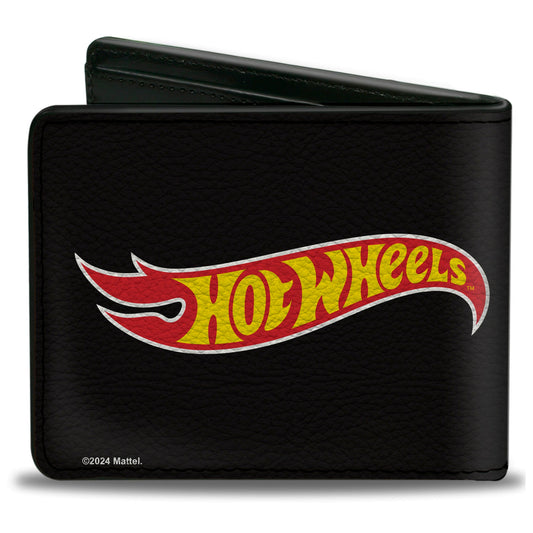Bi-Fold Wallet - HOT WHEELS Fire Logo Black/Red/Yellow - MEGA POP COMICS 