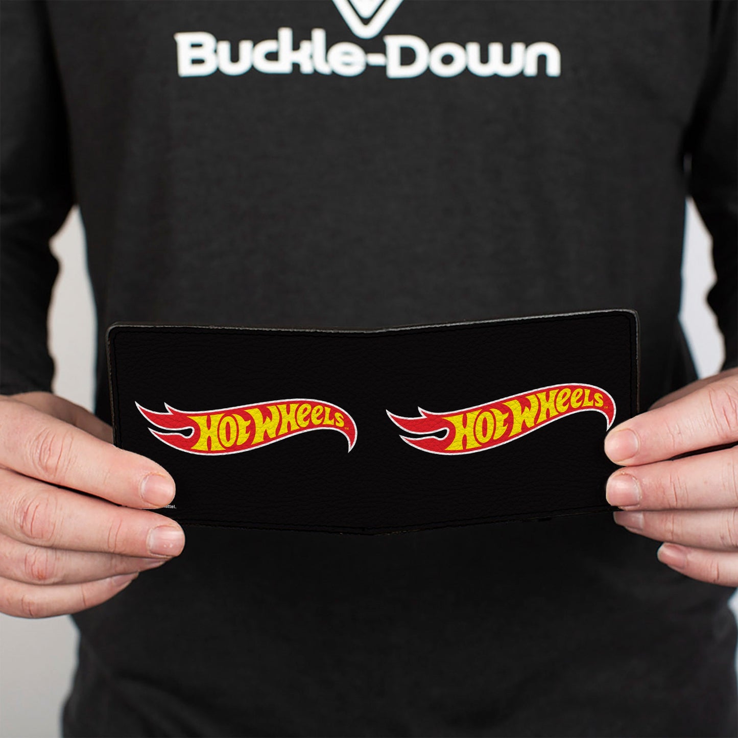 Bi-Fold Wallet - HOT WHEELS Fire Logo Black/Red/Yellow - MEGA POP COMICS 
