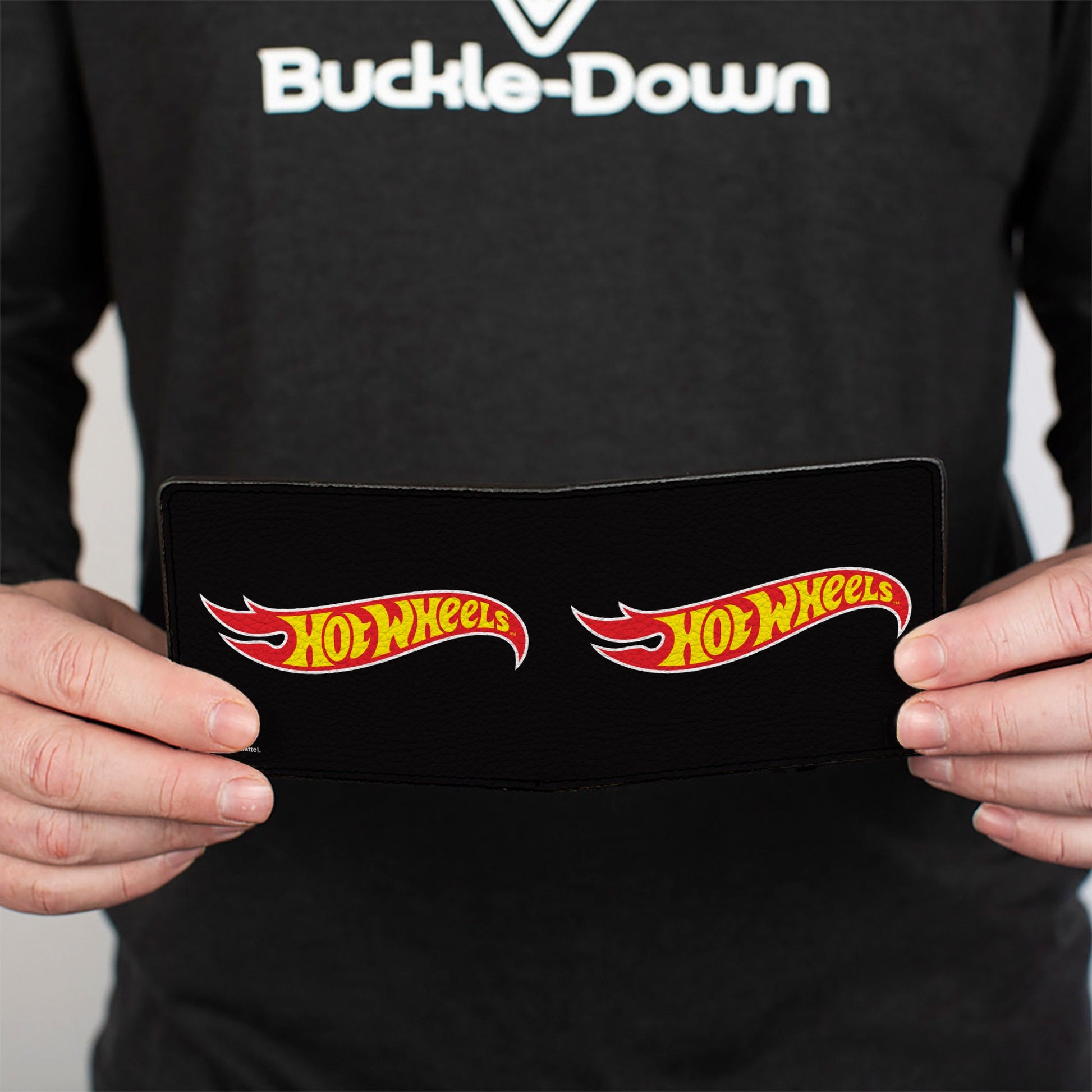 Bi-Fold Wallet - HOT WHEELS Fire Logo Black/Red/Yellow - MEGA POP COMICS 