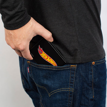 Bi-Fold Wallet - HOT WHEELS Fire Logo Black/Red/Yellow - MEGA POP COMICS 