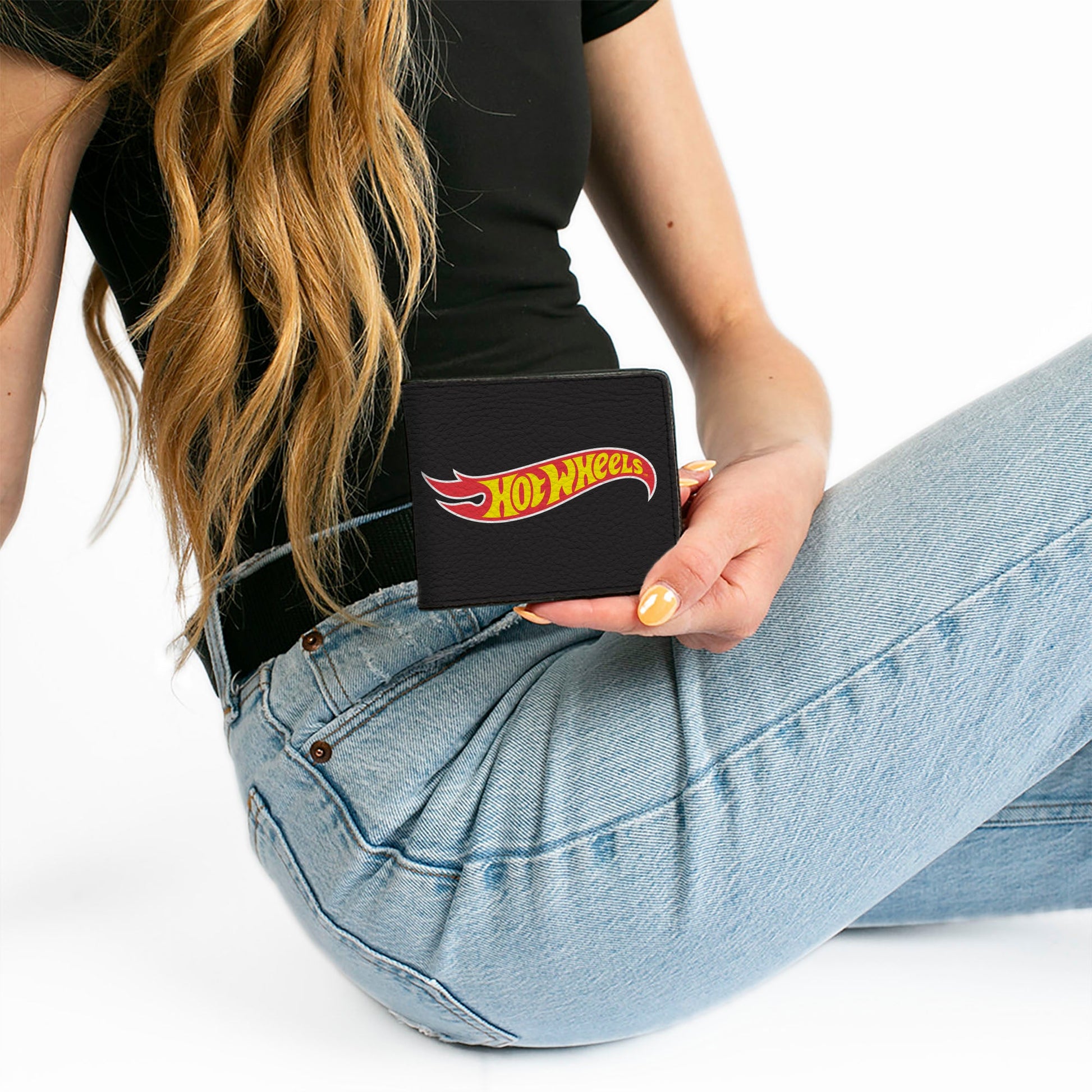Bi-Fold Wallet - HOT WHEELS Fire Logo Black/Red/Yellow - MEGA POP COMICS 