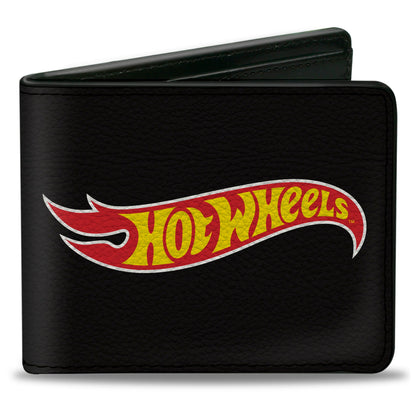 Bi-Fold Wallet - HOT WHEELS Fire Logo Black/Red/Yellow - MEGA POP COMICS 