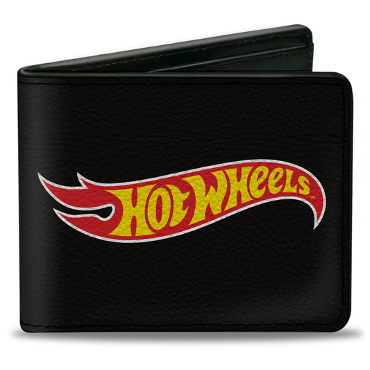 Bi-Fold Wallet - HOT WHEELS Fire Logo Black/Red/Yellow - MEGA POP COMICS 