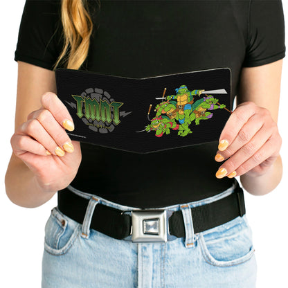 Bi-Fold Wallet - Classic TMNT Group Pose + TMNT WORLD TOUR 84 Black Green - MEGA POP COMICS 