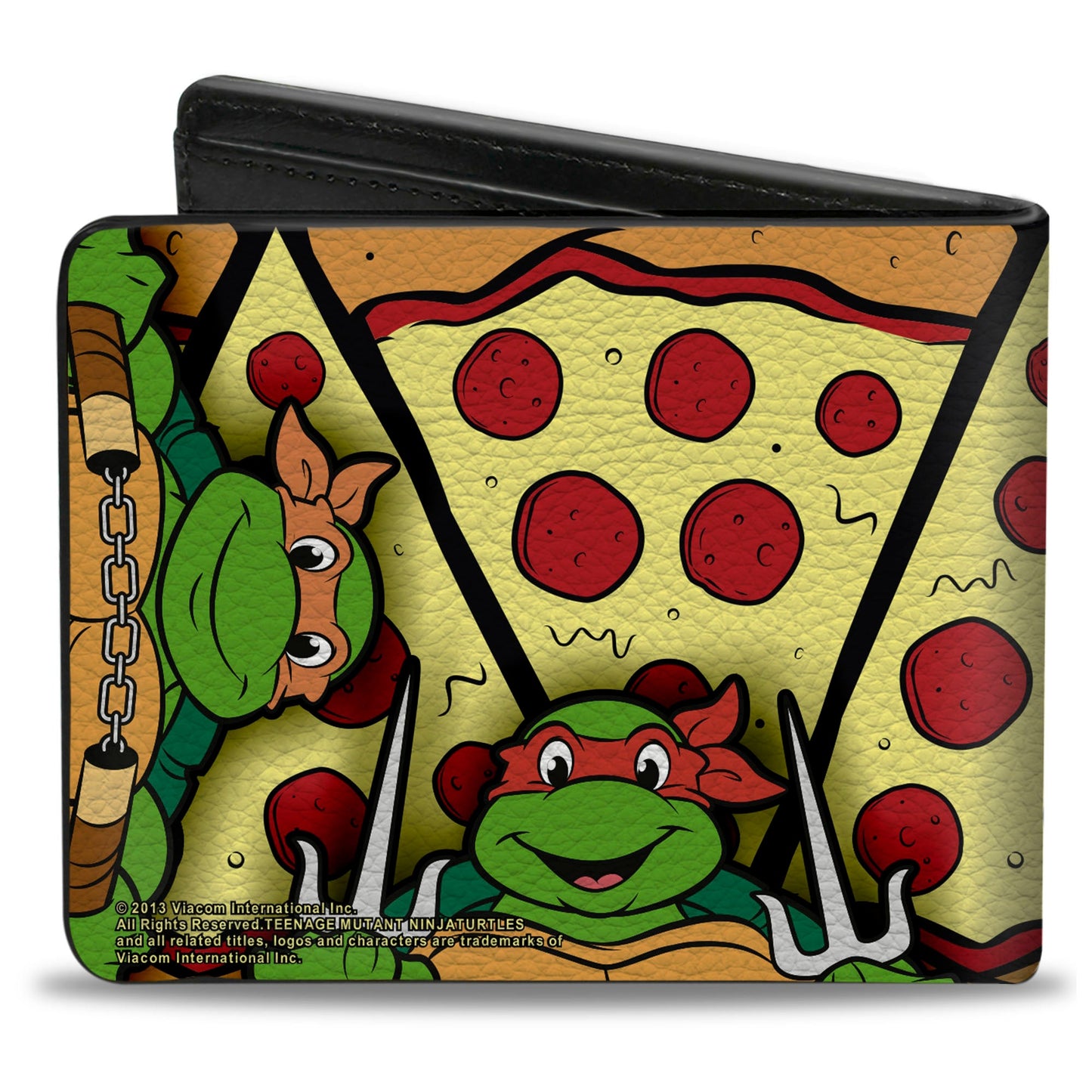 Bi-Fold Wallet - TMNT Classic Turtle Battle Poses Pizza - MEGA POP COMICS 