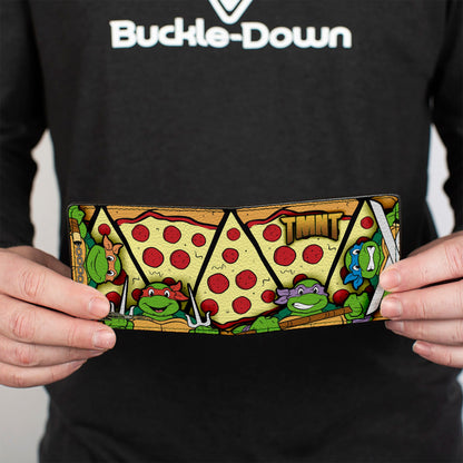 Bi-Fold Wallet - TMNT Classic Turtle Battle Poses Pizza - MEGA POP COMICS 