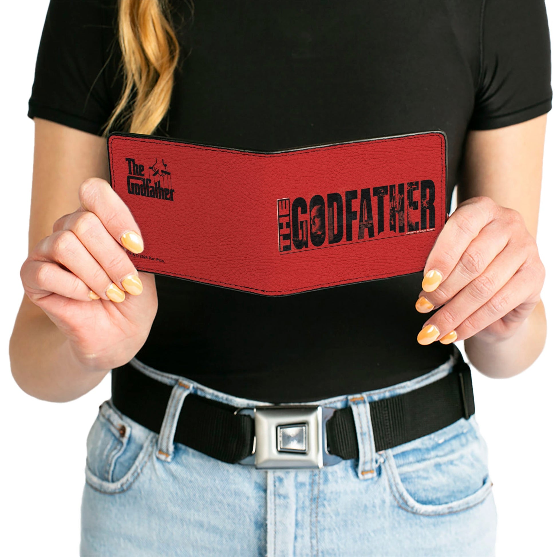 Bi-Fold Wallet - THE GODFATHER LOYALTY HONOR FAMILY Red/Black/White - MEGA POP COMICS 