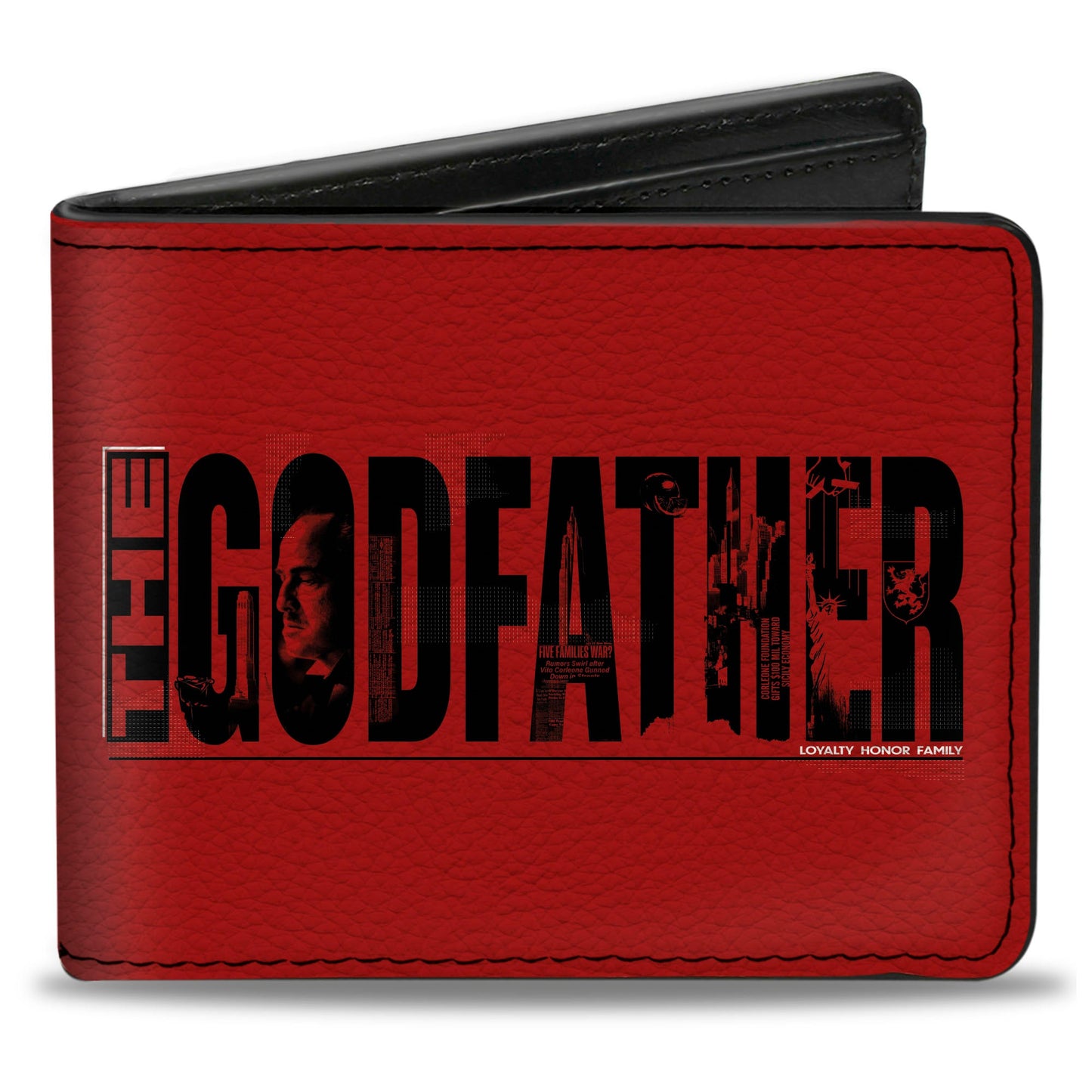 Bi-Fold Wallet - THE GODFATHER LOYALTY HONOR FAMILY Red/Black/White - MEGA POP COMICS 