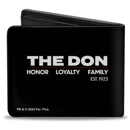 Bi-Fold Wallet - The Godfather Vito Corleone THE DON LOYALTY HONOR FAMILY Black/White/Red - MEGA POP COMICS 