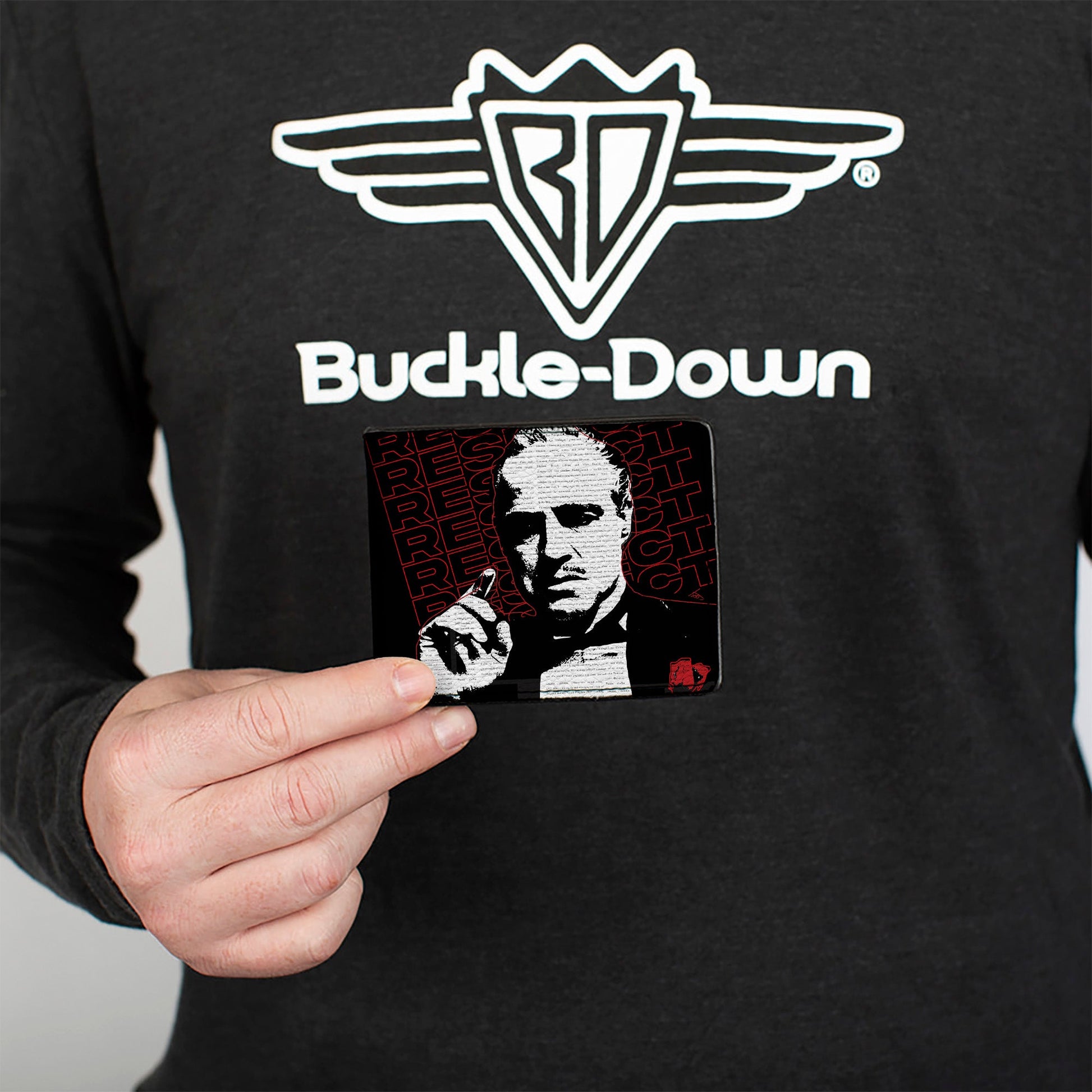 Bi-Fold Wallet - The Godfather Vito Corleone THE DON LOYALTY HONOR FAMILY Black/White/Red - MEGA POP COMICS 