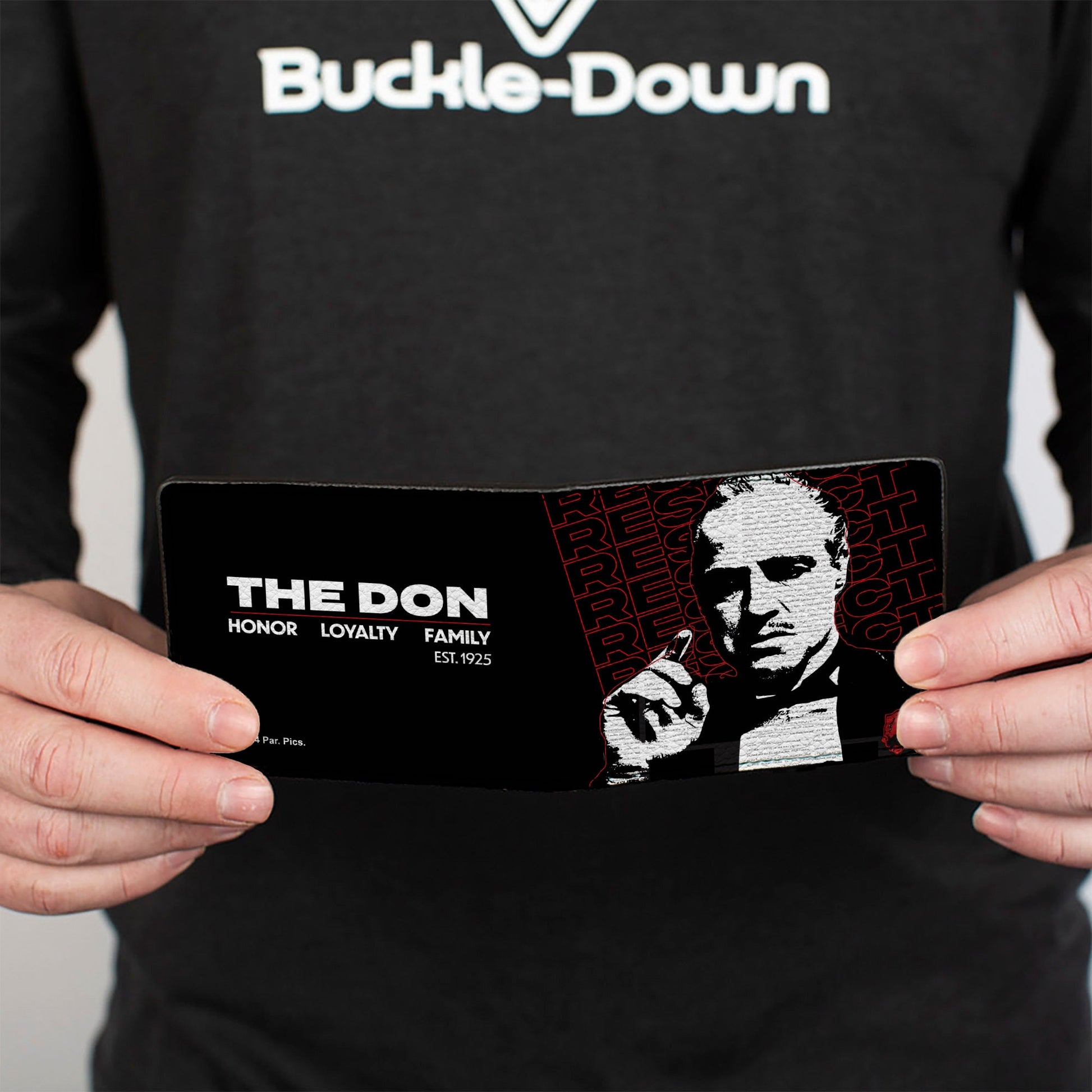 Bi-Fold Wallet - The Godfather Vito Corleone THE DON LOYALTY HONOR FAMILY Black/White/Red - MEGA POP COMICS 