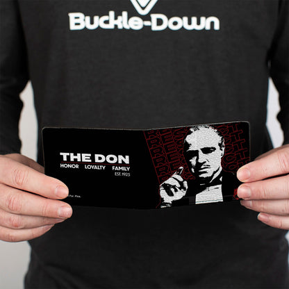Bi-Fold Wallet - The Godfather Vito Corleone THE DON LOYALTY HONOR FAMILY Black/White/Red - MEGA POP COMICS 
