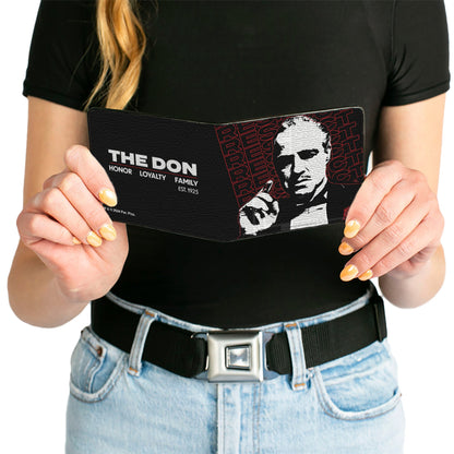 Bi-Fold Wallet - The Godfather Vito Corleone THE DON LOYALTY HONOR FAMILY Black/White/Red - MEGA POP COMICS 