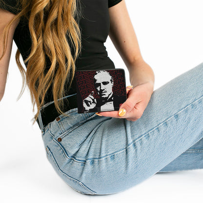 Bi-Fold Wallet - The Godfather Vito Corleone THE DON LOYALTY HONOR FAMILY Black/White/Red - MEGA POP COMICS 