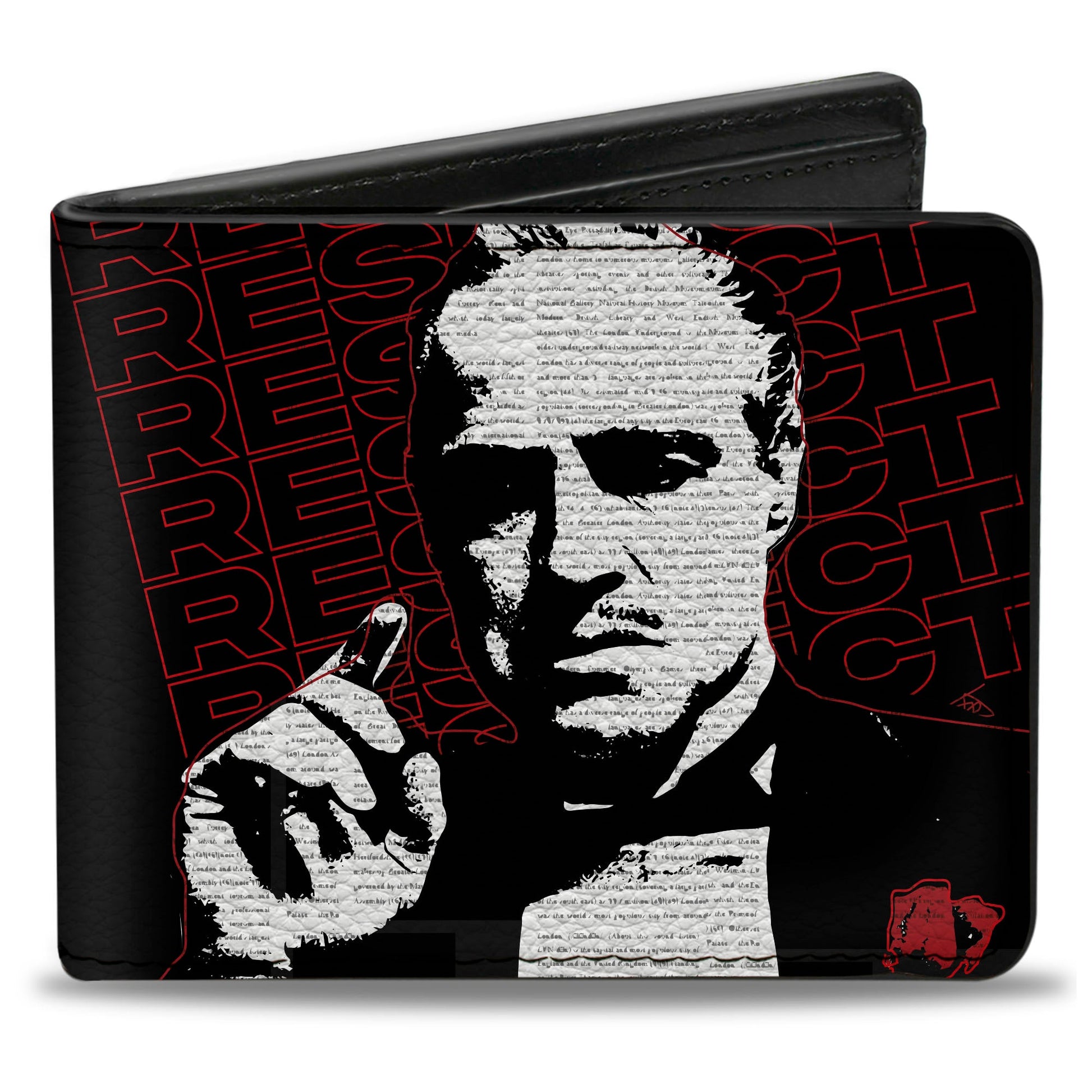 Bi-Fold Wallet - The Godfather Vito Corleone THE DON LOYALTY HONOR FAMILY Black/White/Red - MEGA POP COMICS 