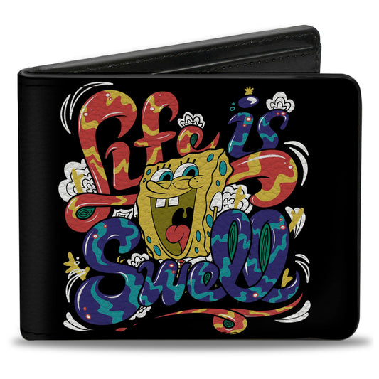 Bi-Fold Wallet - Sponge Bob LIFE IS SWELL Swirl - MEGA POP COMICS 