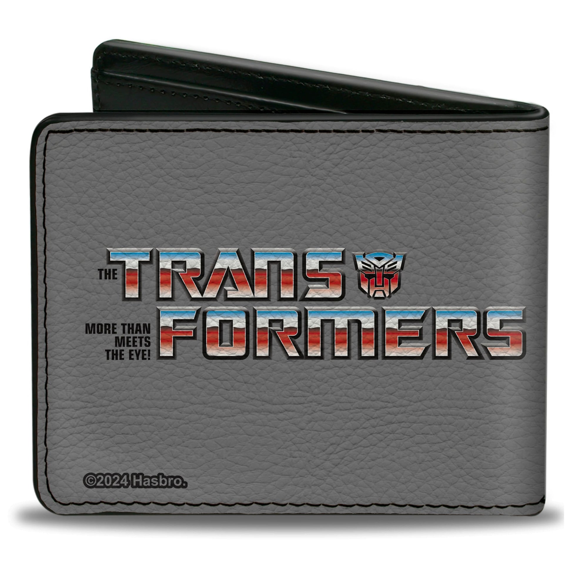 Bi-Fold Wallet - TRANSFORMERS THE BATTLE OF CYBERTRON Scene and Title Logo Gray - MEGA POP COMICS 