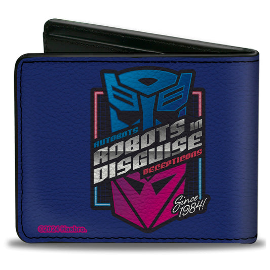 Bi-Fold Wallet - Transformers Autobots and Decepticons ROBOTS IN DISGUISE Pose and Logo Blues - MEGA POP COMICS 
