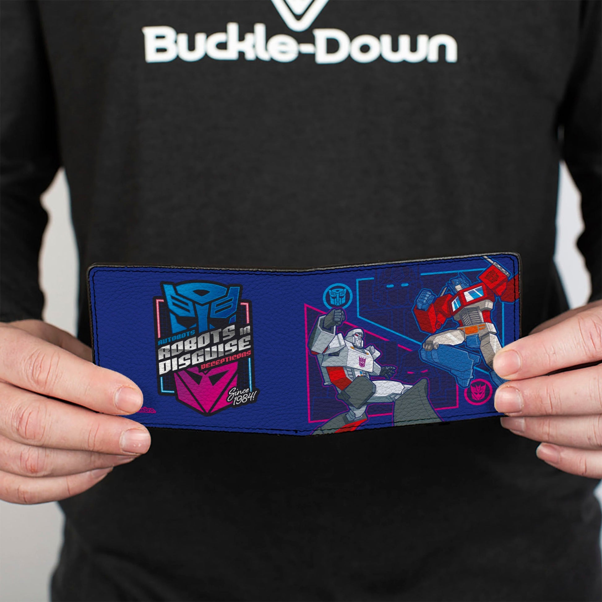 Bi-Fold Wallet - Transformers Autobots and Decepticons ROBOTS IN DISGUISE Pose and Logo Blues - MEGA POP COMICS 