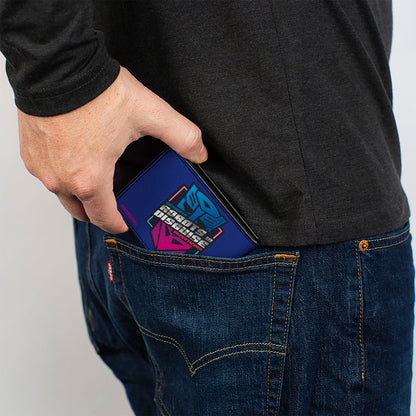 Bi-Fold Wallet - Transformers Autobots and Decepticons ROBOTS IN DISGUISE Pose and Logo Blues - MEGA POP COMICS 
