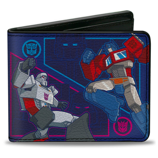 Bi-Fold Wallet - Transformers Autobots and Decepticons ROBOTS IN DISGUISE Pose and Logo Blues - MEGA POP COMICS 