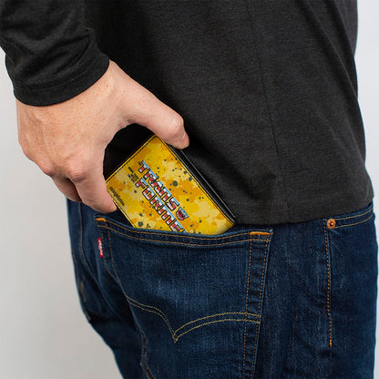 Bi-Fold Wallet - TRANSFORMERS Bumblebee STAND STRONG Autobot Icon Splatter Yellows - MEGA POP COMICS 