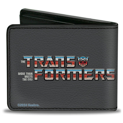 Bi-Fold Wallet - TRANSFORMERS Optimus Prime and Bumblebee BUILT FOR GREATNESS Pose Grays - MEGA POP COMICS 