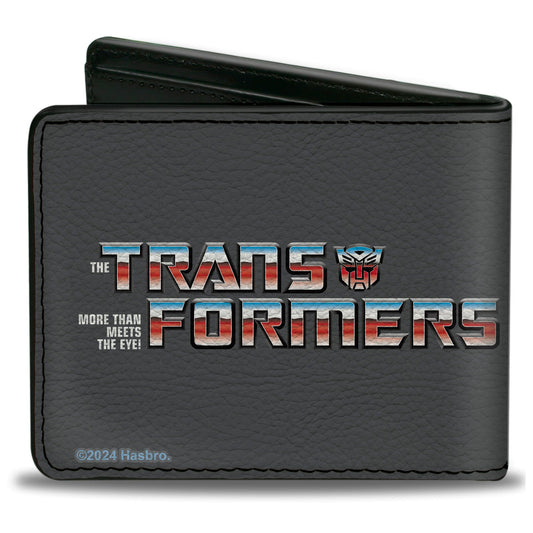 Bi-Fold Wallet - TRANSFORMERS Optimus Prime and Bumblebee BUILT FOR GREATNESS Pose Grays - MEGA POP COMICS 