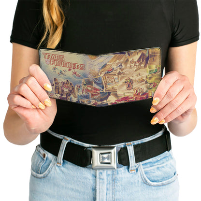 Bi-Fold Wallet - TRANSFORMERS Fortress Maximus 1987 Box Art Battle Scene - MEGA POP COMICS 