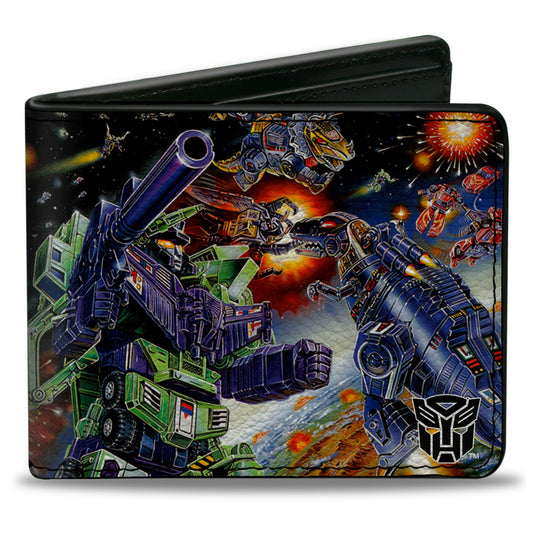 Bi-Fold Wallet - Transformers Constructicon Devastator Dinobots Battle Scene - MEGA POP COMICS 