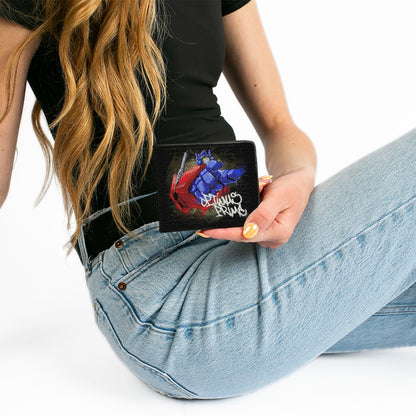 Bi-Fold Wallet - Transformers OPTIMUS PRIME Pointing Pose/Tag Black - MEGA POP COMICS 