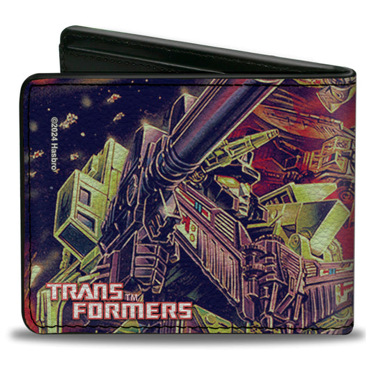 Bi-Fold Wallet - TRANSFORMERS Devastator/Dinobots 1985 Box Art Battle Scene - MEGA POP COMICS 