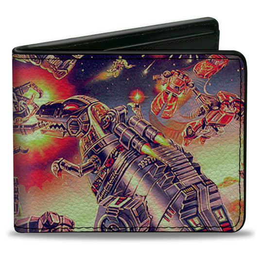 Bi-Fold Wallet - TRANSFORMERS Devastator/Dinobots 1985 Box Art Battle Scene - MEGA POP COMICS 