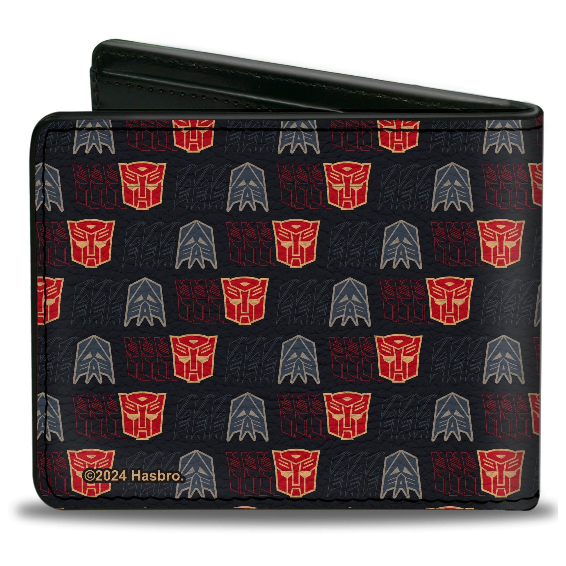 Bi-Fold Wallet - Transformers Autobot Decepticon Shield Flip Black/Multi Color - MEGA POP COMICS 