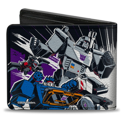 Bi-Fold Wallet - Transformers Decepticon and Autobots Battle Black/White - MEGA POP COMICS 