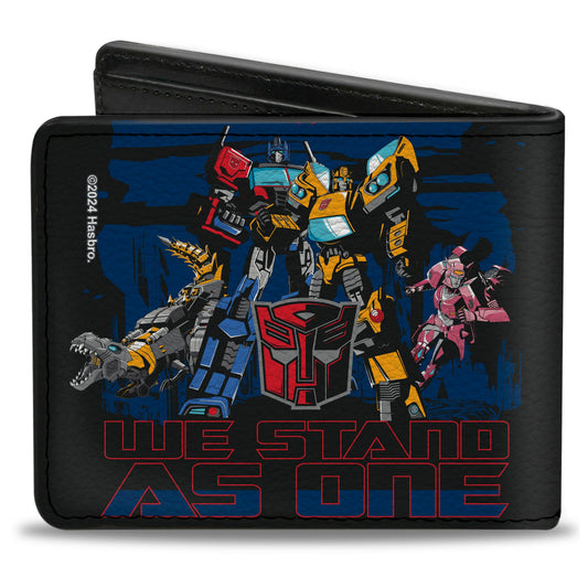 Bi-Fold Wallet - Transformers Autobots WE STAND AS ONE Group Pose Black/Blue/Red - MEGA POP COMICS 