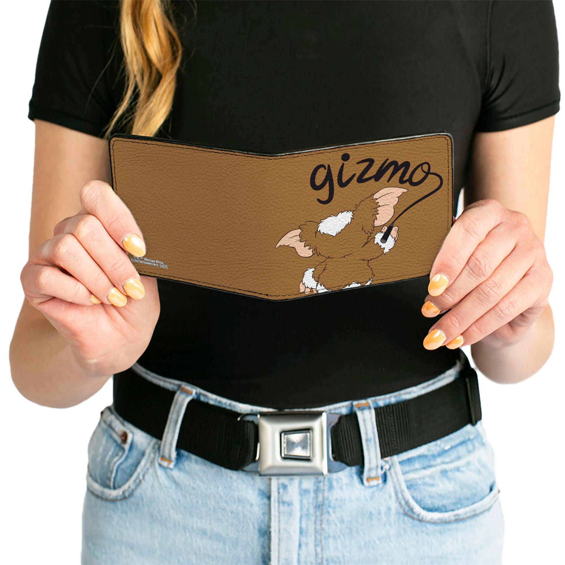 Bi-Fold Wallet - Gremlins GIZMO Script Pose Brown/Black - MEGA POP COMICS 