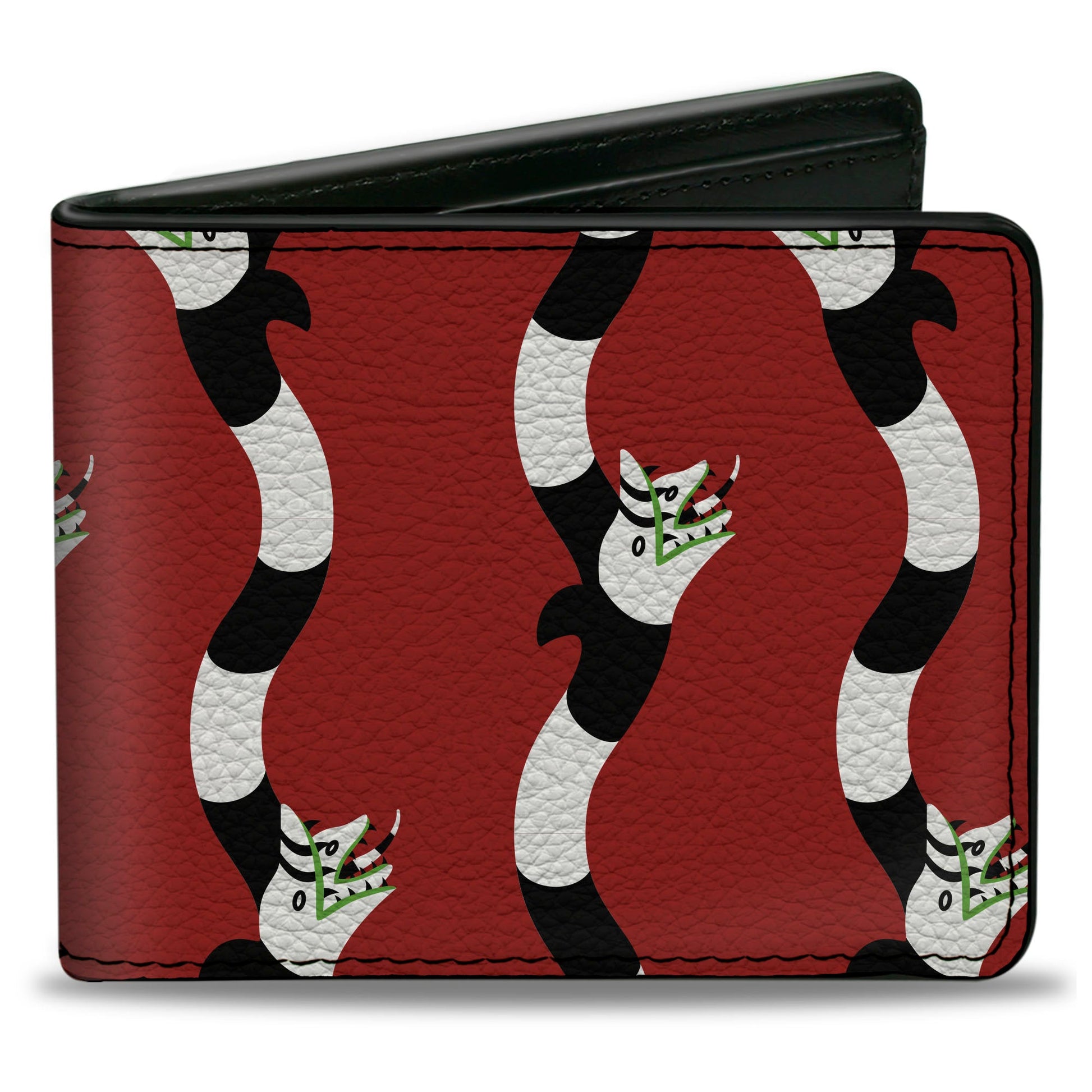 Bi-Fold Wallet - BEETLEJUICE Banner Sandworm Stripe Bed/Black/White - MEGA POP COMICS 