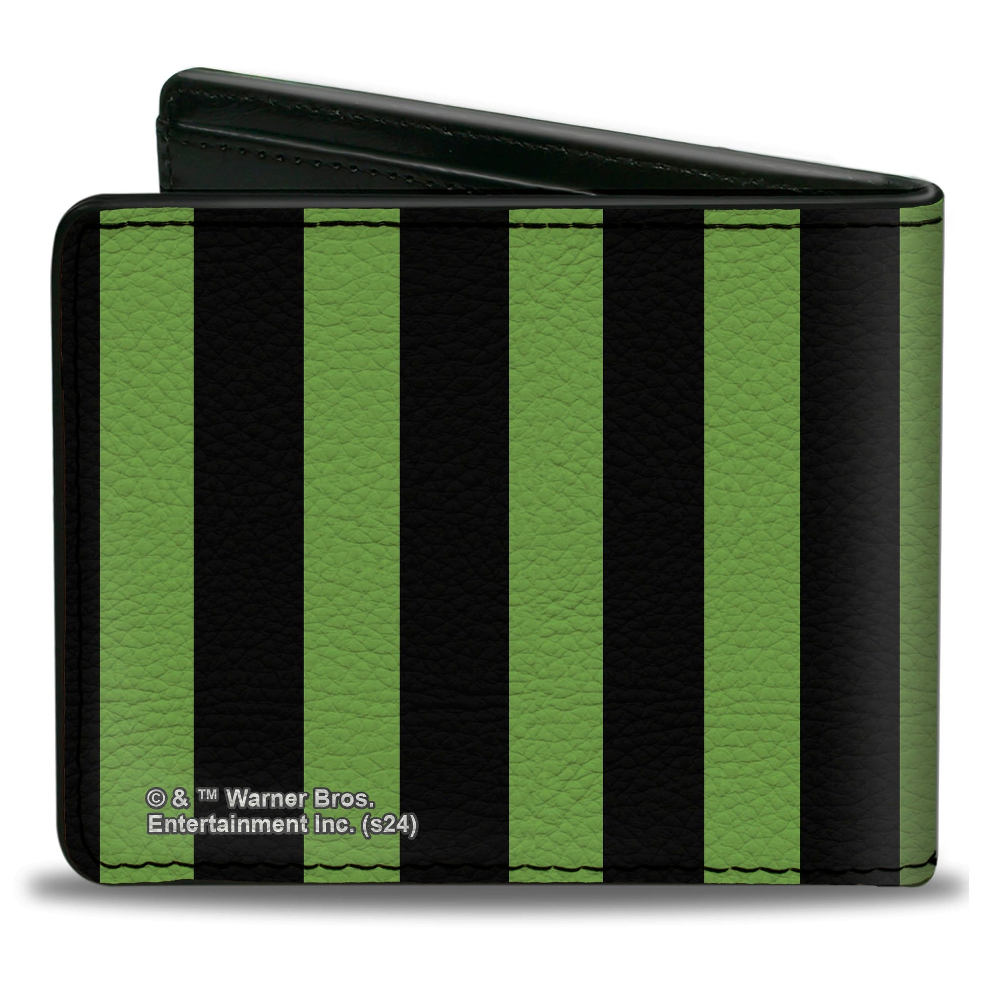 Bi-Fold Wallet - BEETLEJUICE Chibi Characters and Spider Webs Collage Greens - MEGA POP COMICS 