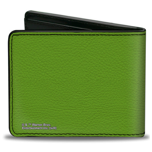Bi-Fold Wallet - BEETLEJUICE Face and Text Green/Purple - MEGA POP COMICS 