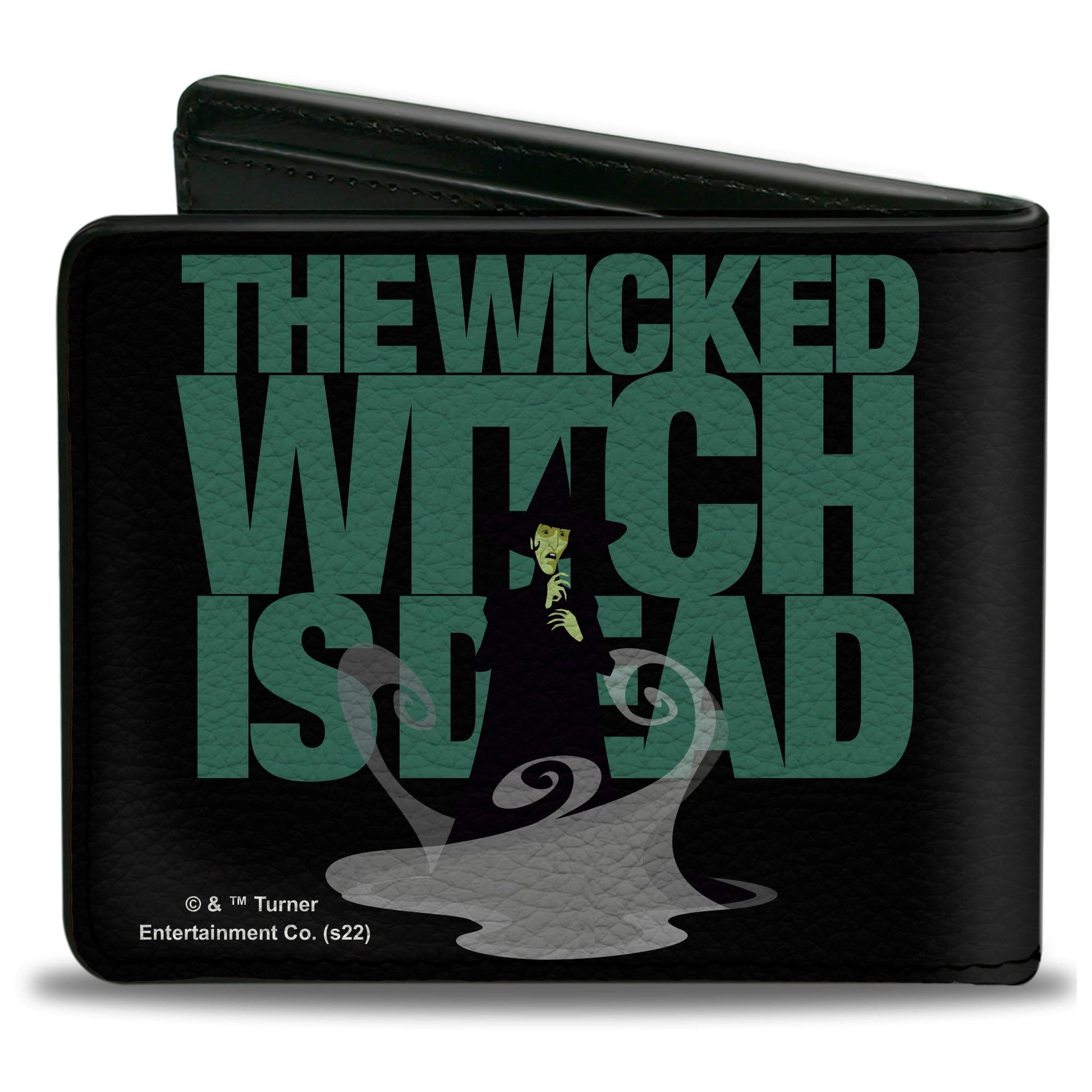 Bi-Fold Wallet - The Wizard of Oz THE WICKED WITCH IS DEAD Quote Black/Green/Grays - MEGA POP COMICS 