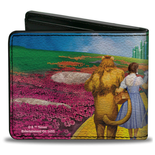 Bi-Fold Wallet - The Wizard of Oz Yellow Brick Road Poppy Field and Emerald City Scene - MEGA POP COMICS 