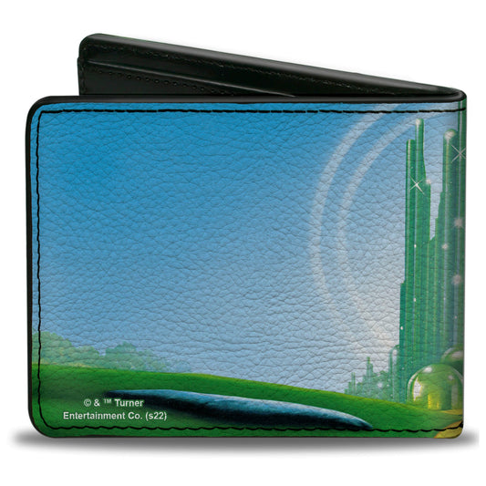 Bi-Fold Wallet - The Wizard of Oz Emerald City Scene Blues/Greens - MEGA POP COMICS 