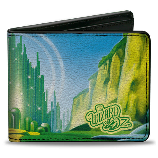 Bi-Fold Wallet - The Wizard of Oz Emerald City Scene Blues/Greens - MEGA POP COMICS 