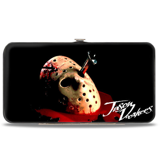 Hinged Wallet - Friday the 13th the Final Chapter JASON VORHEES Mask Black Red White - MEGA POP COMICS 