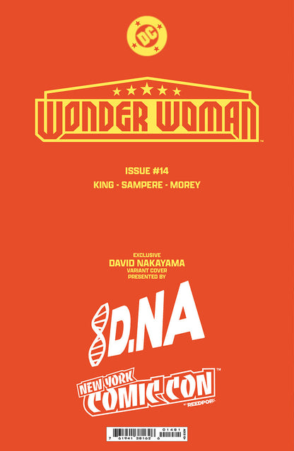 [FOIL] WONDER WOMAN #14 DAVID NAKAYAMA NYCC 2024 EXCLUSIVE VIRGIN PREMIUM VAR (10/23/2024) - MEGA POP COMICS 