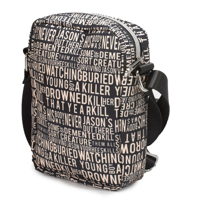 Women's Crossbody Wallet - Friday the 13th Jason Mask with Quotes Collage - MEGA POP COMICS 