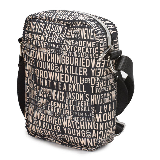 Women's Crossbody Wallet - Friday the 13th Jason Mask with Quotes Collage - MEGA POP COMICS 