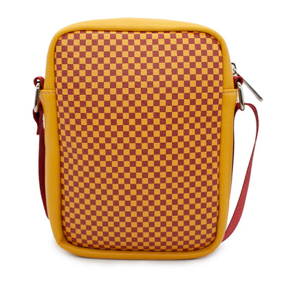 Women's Crossbody Wallet - Harry Potter GRYFFINDOR Lion Icon Checker Golden Yellow Red - MEGA POP COMICS 