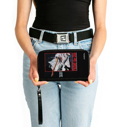 PU Zip Around Wallet Rectangle - FRIDAY THE 13TH YOU'LL WISH IT WERE ONLY A NIGHTMARE Movie Poster - MEGA POP COMICS 